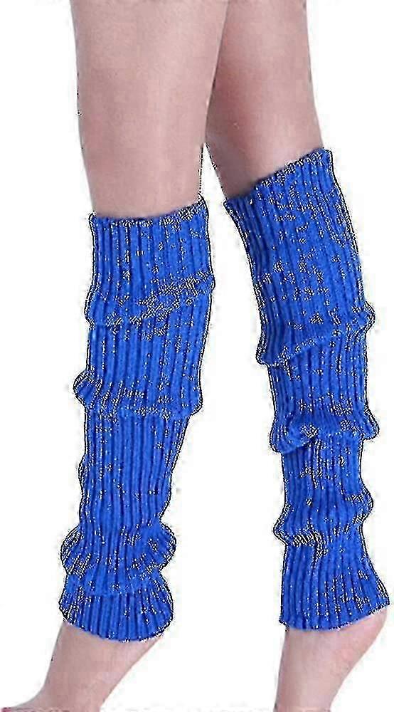 בגדי ריקוד נשים מחממי רגליים אזיקי מגפיים חמים יותר גרבי רגליים סרוגות צבע אחיד חורף עקב רגל הילווי מתנה