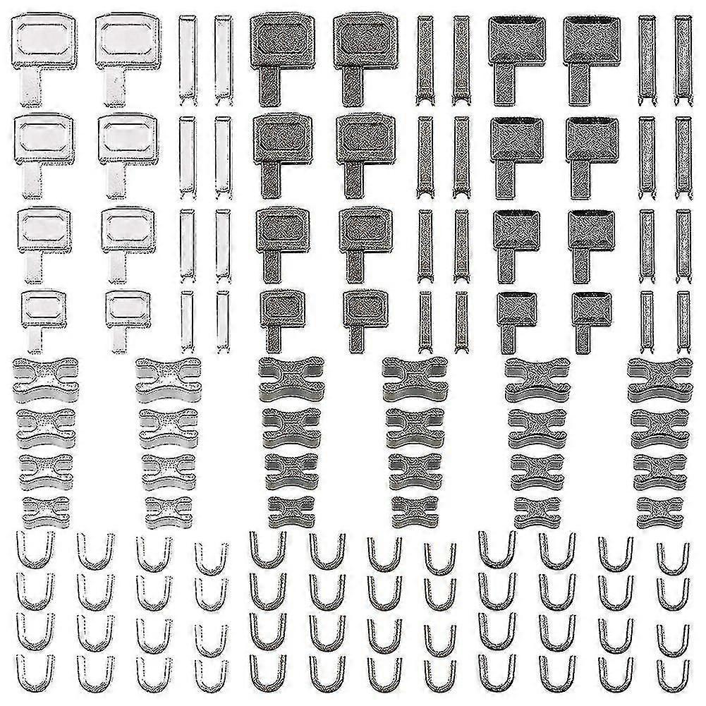 120 Pieces Metal Zipper Head Slider,4 Sizes Zipper Bottom Sliders Retainer Insertion Pin,zipper Sto