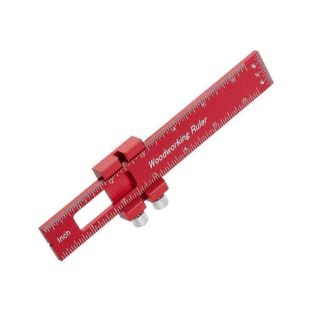 Woodworking Tools Ruler Ruler Layout Tool Aluminum Precision Ruler with T-Track Metal Slide Stops 6