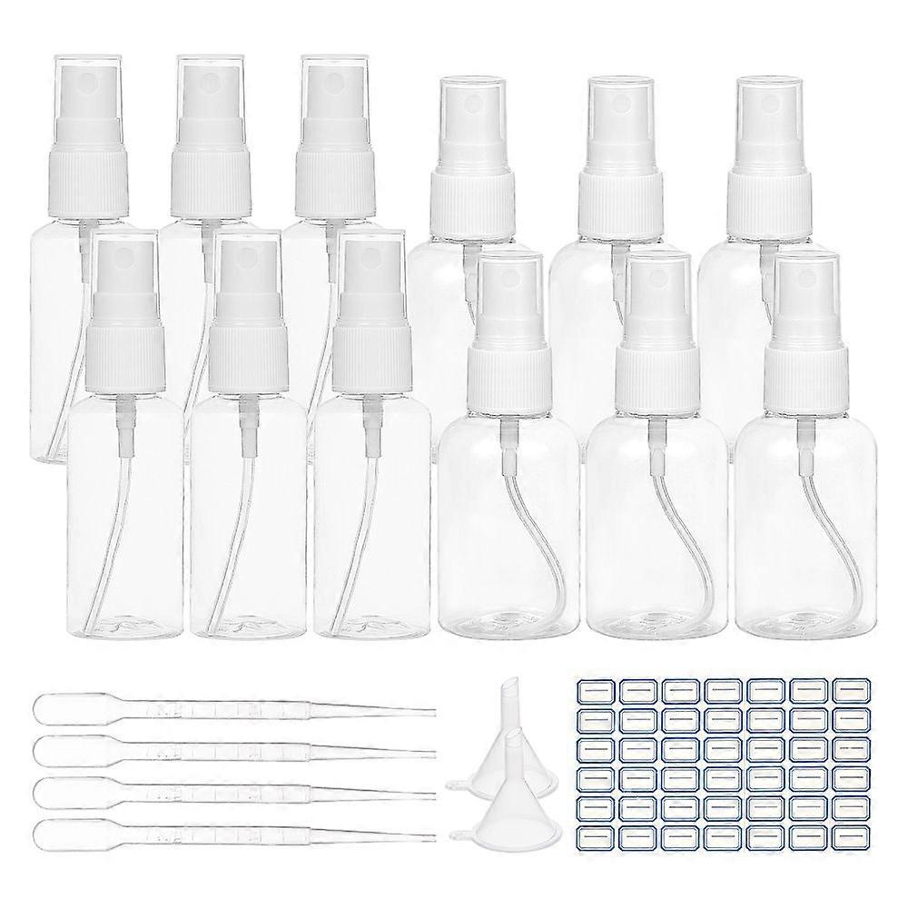 1Set IY Cosmetics Storage Bottle Kits with Transparent Plastic Spray Bottle & Dropper & Funnel Hopper Label Paster Clear 30ml/50ml 20pcs/set