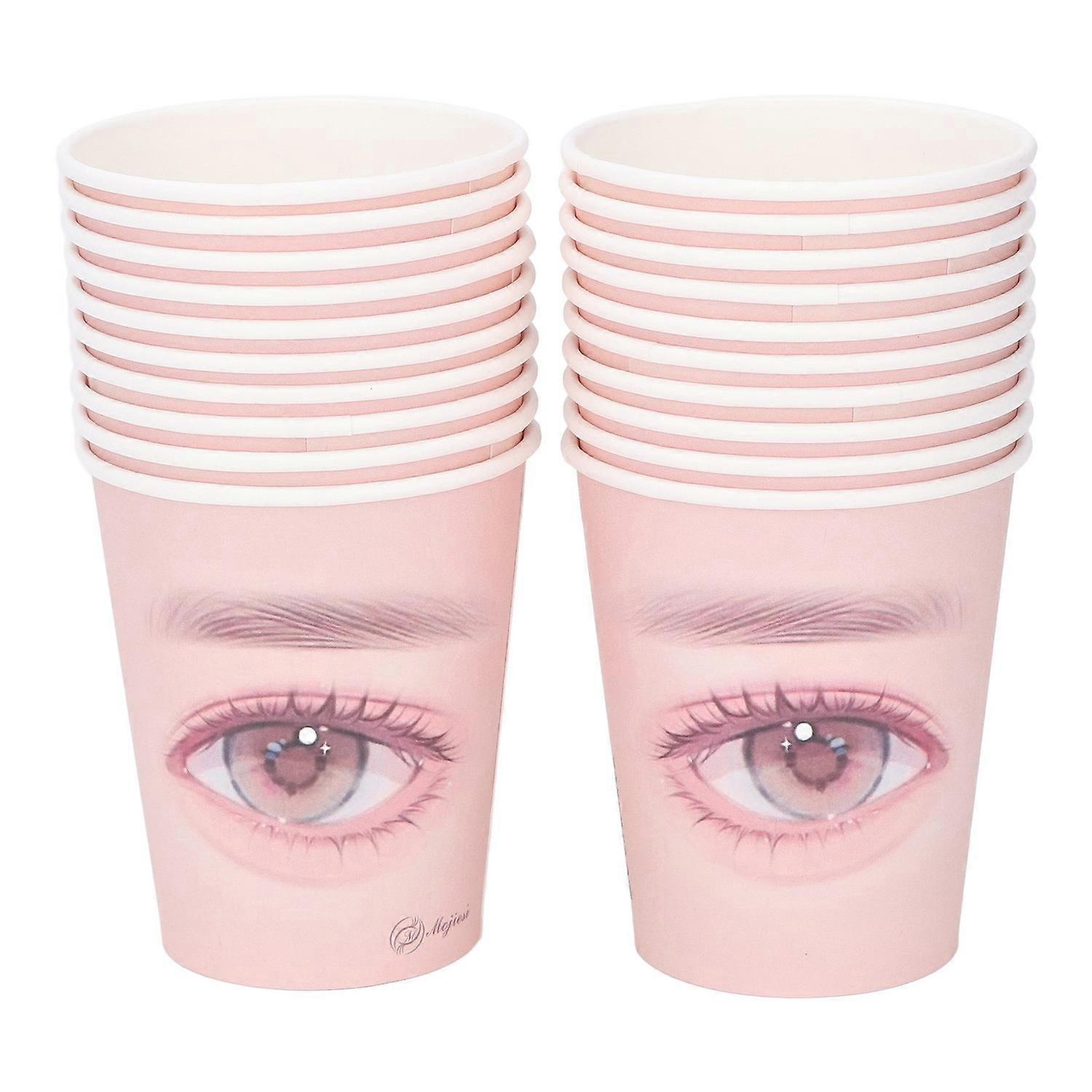 20pcs Eyelash Extension Practice Paper Cups Disposable Thickened Lash Extension Training Cups for Be