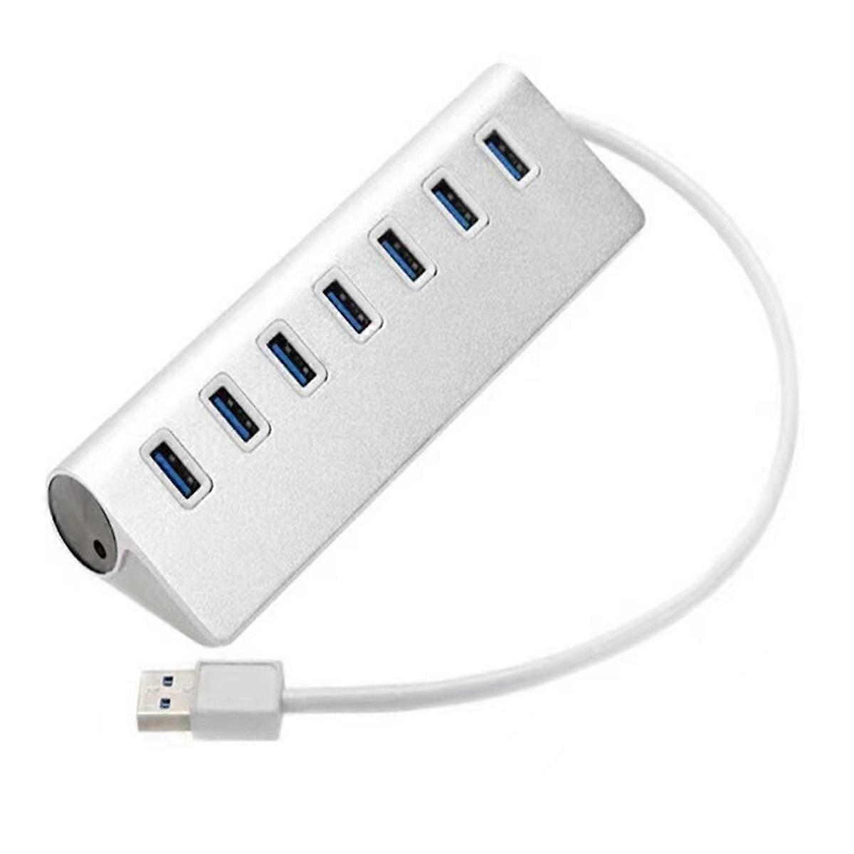 High Speed USB HUB 7 Port Expander USB 3.0 Port Aluminum Alloy Portable USB Splitter for Air Laptop
