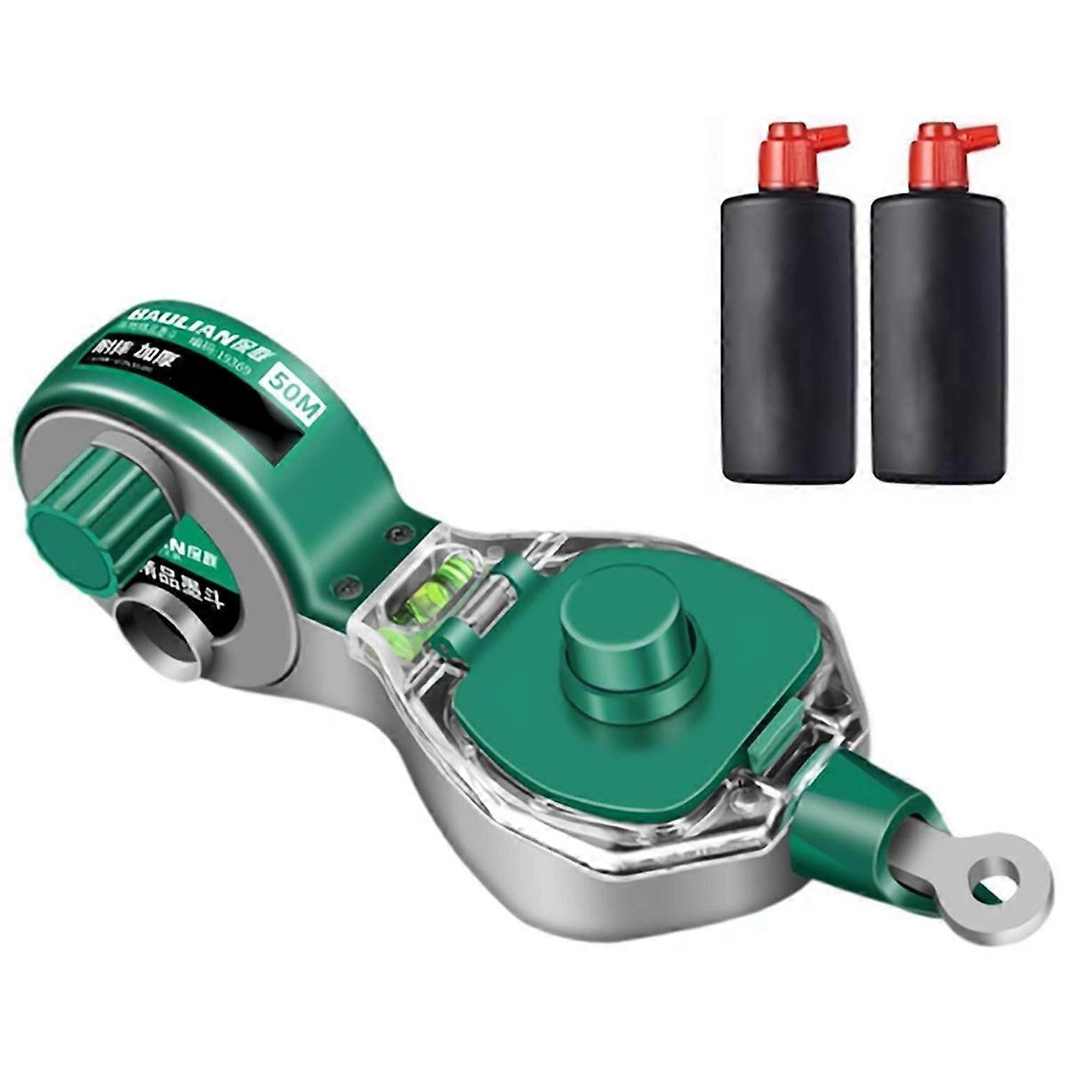 Ink Scriber Line Carpenter Tool, Woodworking Line Marker Tool with Manual Winding for Wood and Bricks B