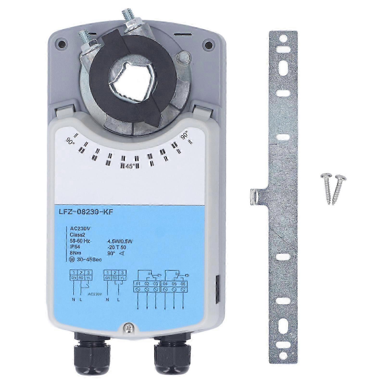 Electric Damper Actuator Angle Adjustable Electric Valve Actuator for Water Wind System AC230V