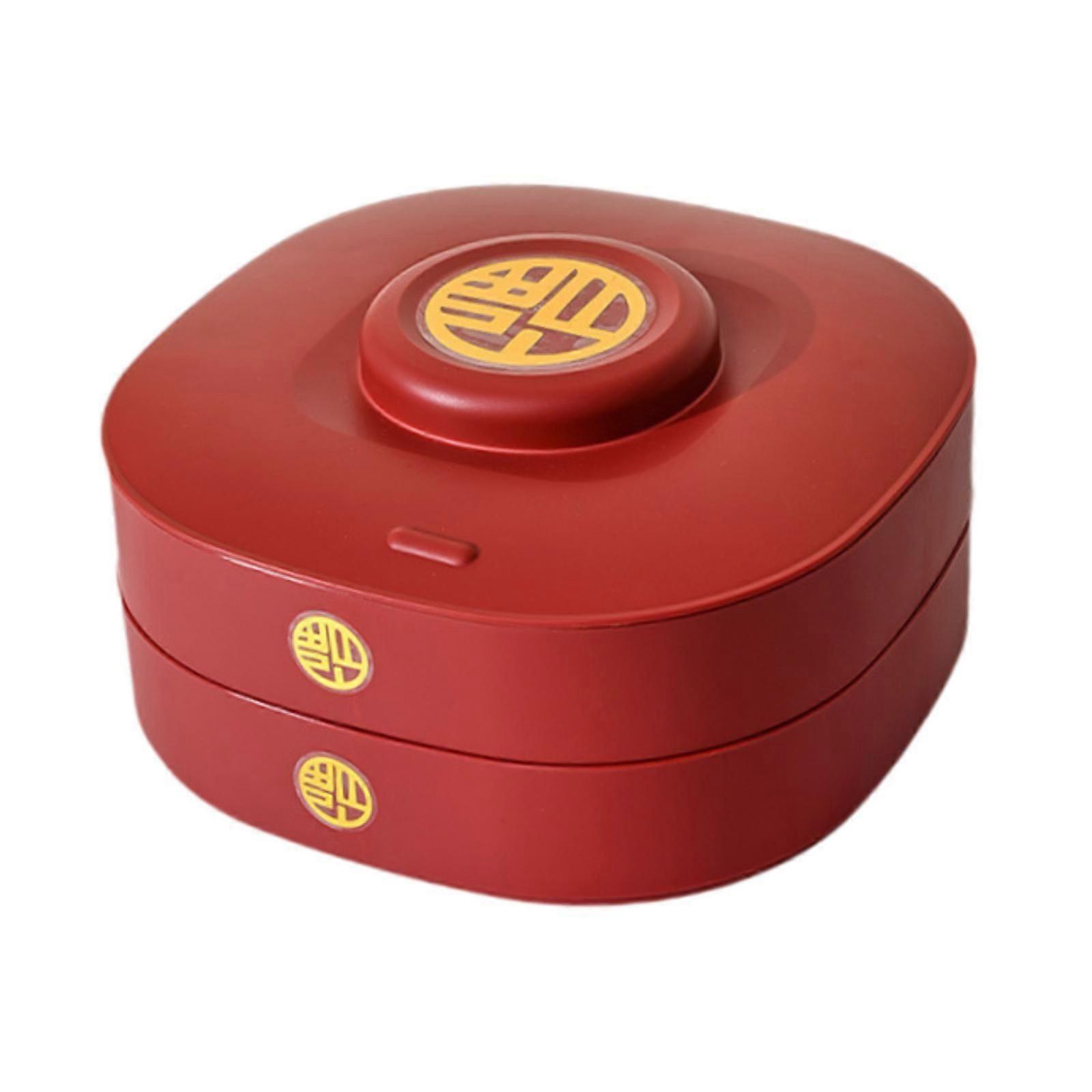 Delt serveringsbrett Matservering Snacksfat for hjemmespisestue nyttårsrød