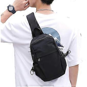 Crossbody Sling Bag Rucksack mit verstellbarem Gurt, schwarz