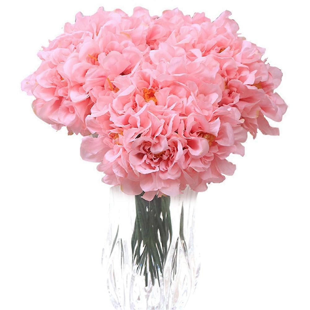 Artificial Dahlia Pinnate Flower Simulation Flower Bouquet For Home Decoration（Pink）