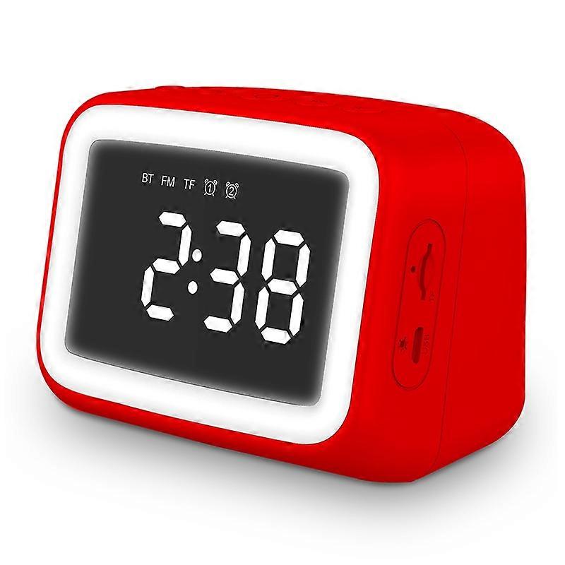 Mini Mirror Clock Night Light Card Bluetooth Speaker