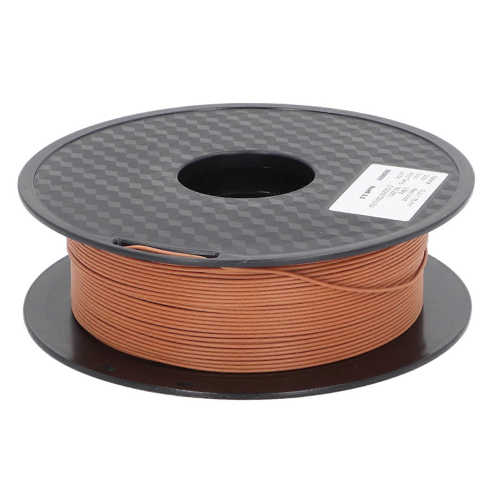 PLA Filament, 3D-Drucker Filament Nicht blockierbar Glänzendes Aussehen Drucker Filament 1,75 mm Rote Holzfarbe