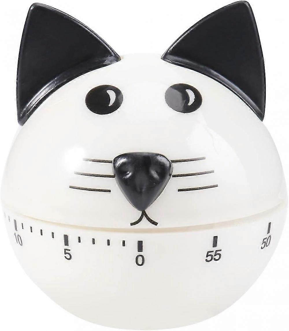 Cat Kitchen Timer 60 Minutes Mechanical 3D Visual Timer Animal Alarm Clock Timer Kitchen Timer for Classroom