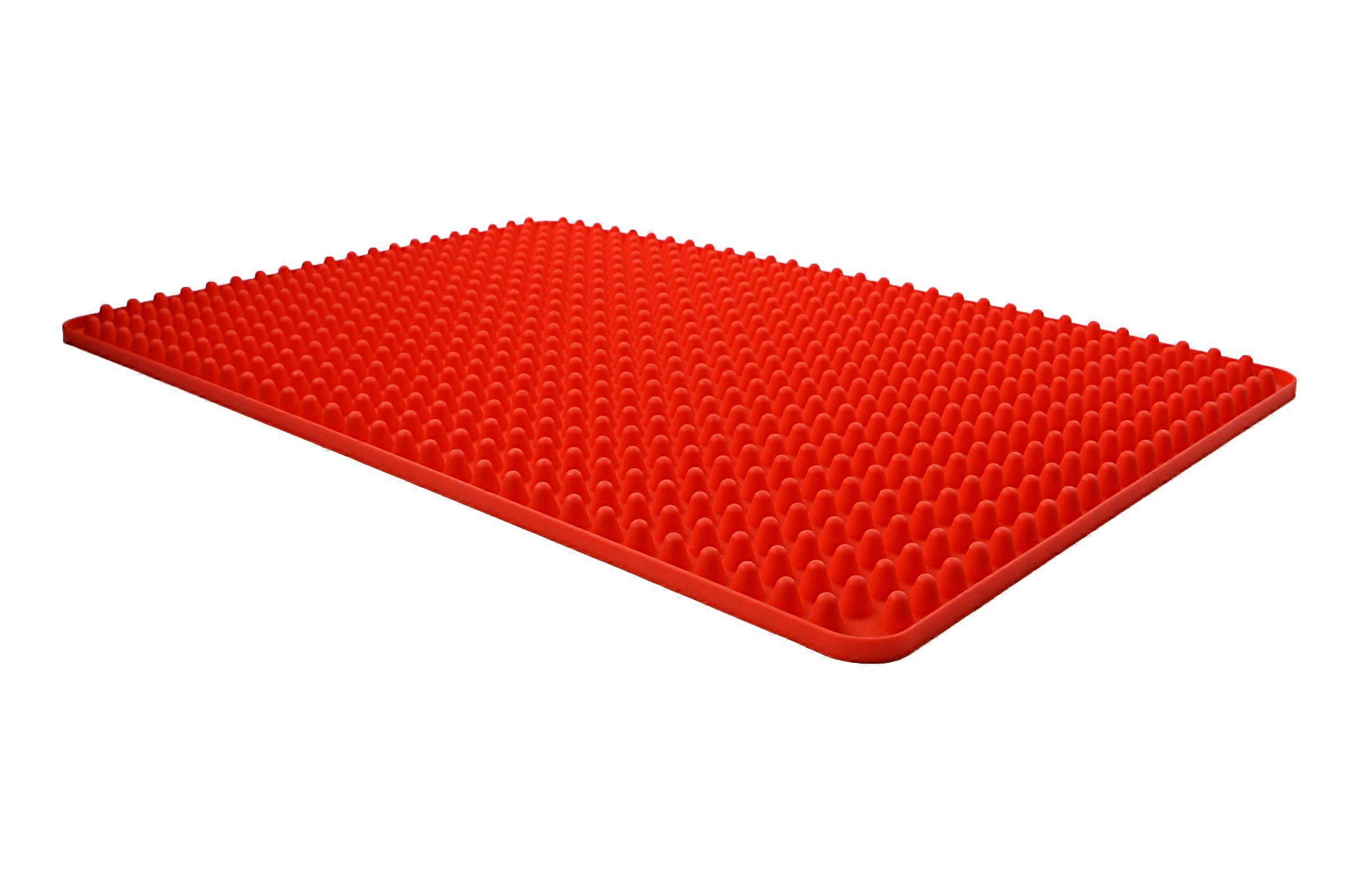 4-in-1 Silicone Elevated Cooking Mat – 16”x11.5”/41x29cm Non-Slip Baking Sheet