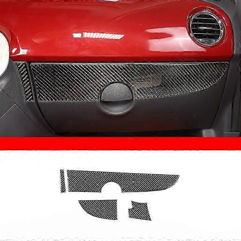 Auto Interior Modified Accessories For Fiat 500 2011-2019 Real Carbon Fiber Center Console Dashboard Trim Sticker Car Decoration Vehicle Decor Accesso