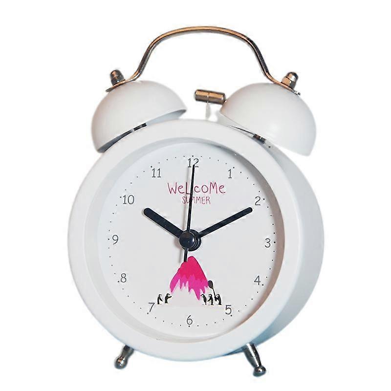 Analog Alarm Clock, 3 Inch Round Alarm Clock Non Ticking, Super Silent Alarm Clock, Simple Stylish Design for Desk/Bedroom