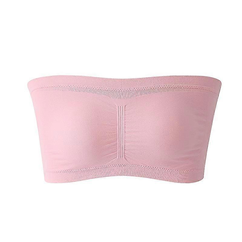Plus Size Women Fashion Seamless Strapless Soft Anti Expose High Elastic Mesh Wrapped Invisible Strapless