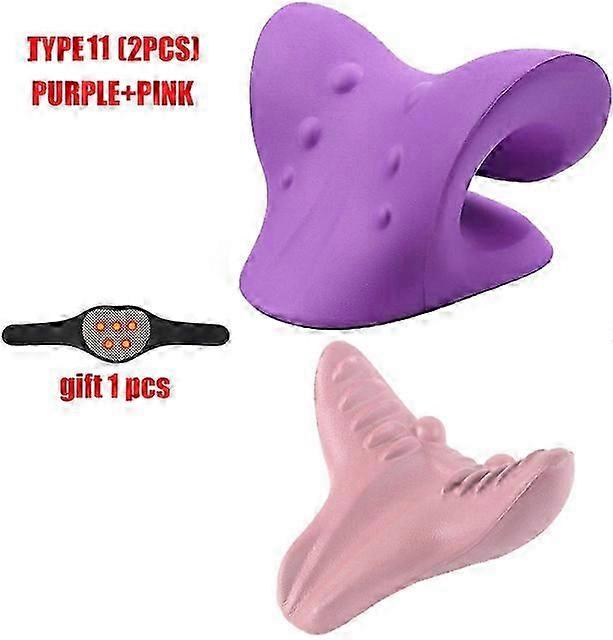 Neck And Shoulder Relaxer Cervical Traction Device For TMJ Pain Relief And Cervical Spine Alignment Chiropractic Pillow Stretche