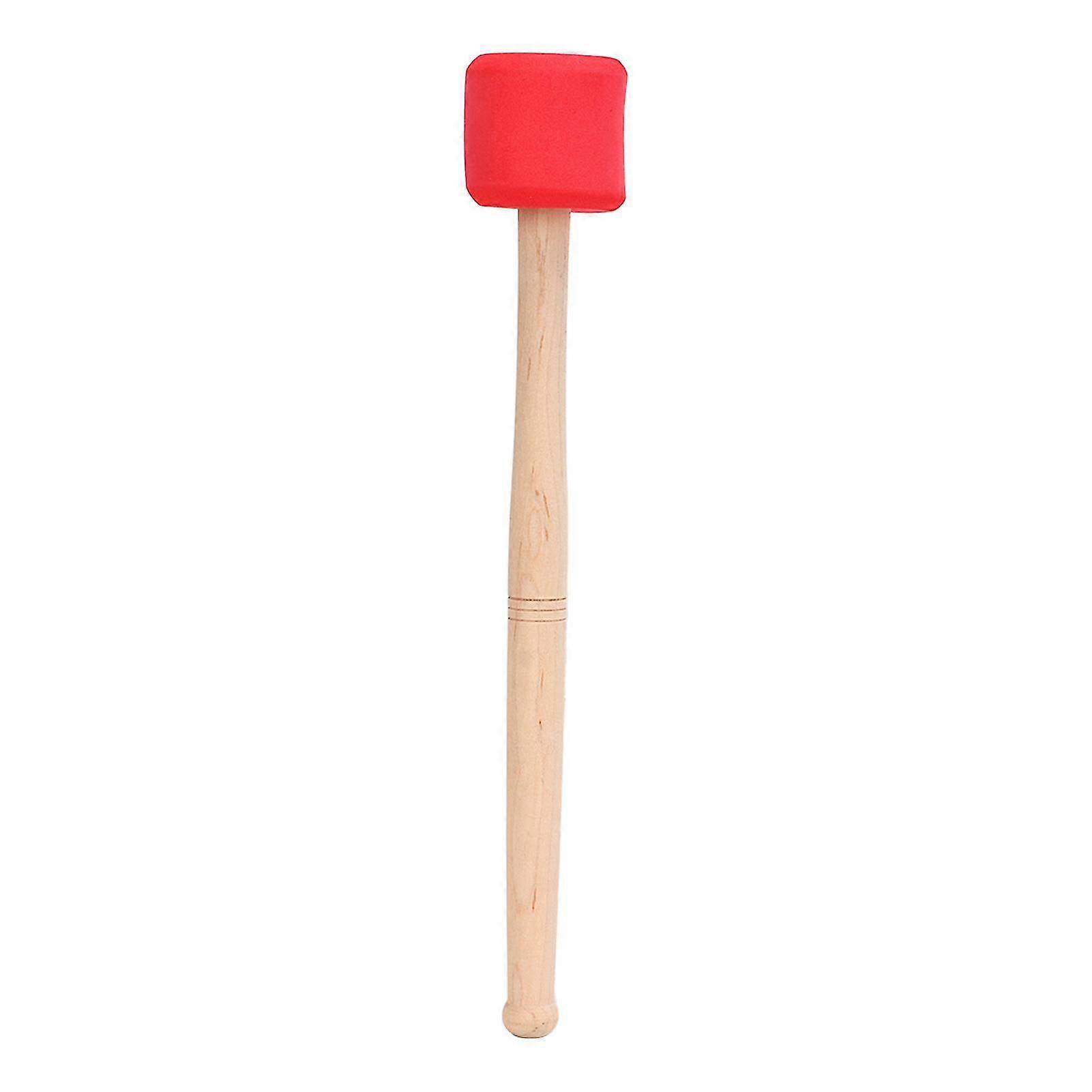 2024 Drum Mallet Maple Handle Drumstick Comcompatibletable Grip Drum Hammer Percussion Beater Red Head