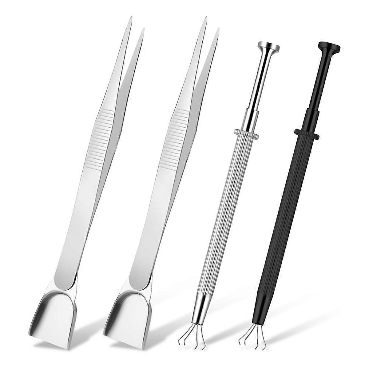 4Pcs Piercing Tools for Changing Jewelry, 4 Claw Piercing BallGrabber Tool Set,for Cake Decorating