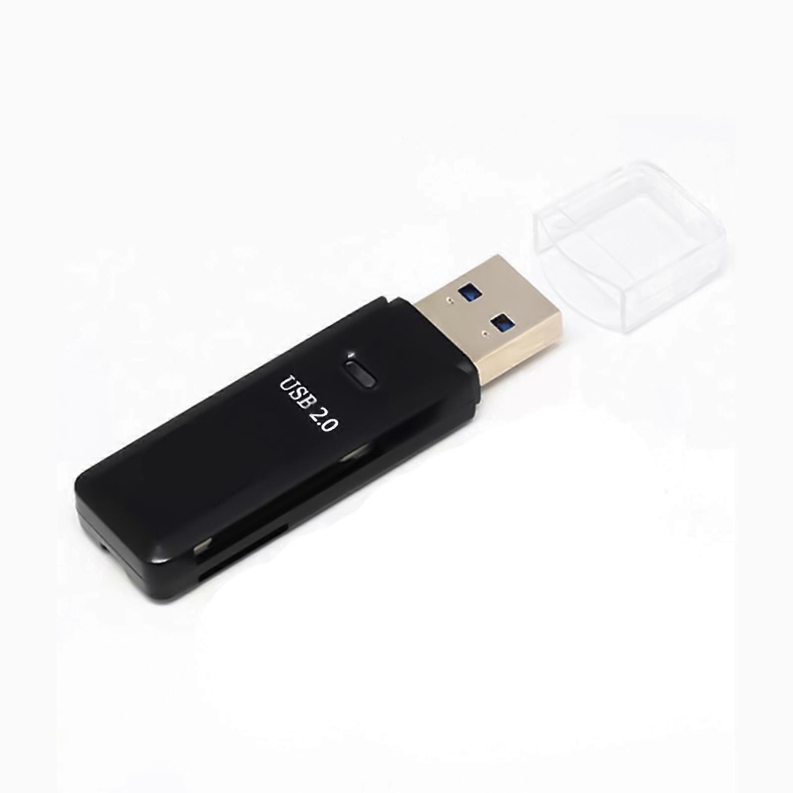 USB3.0 Memory Card Reader 5Gbps Highly Speed Adapter for Memory Card Compactly Design  Black
