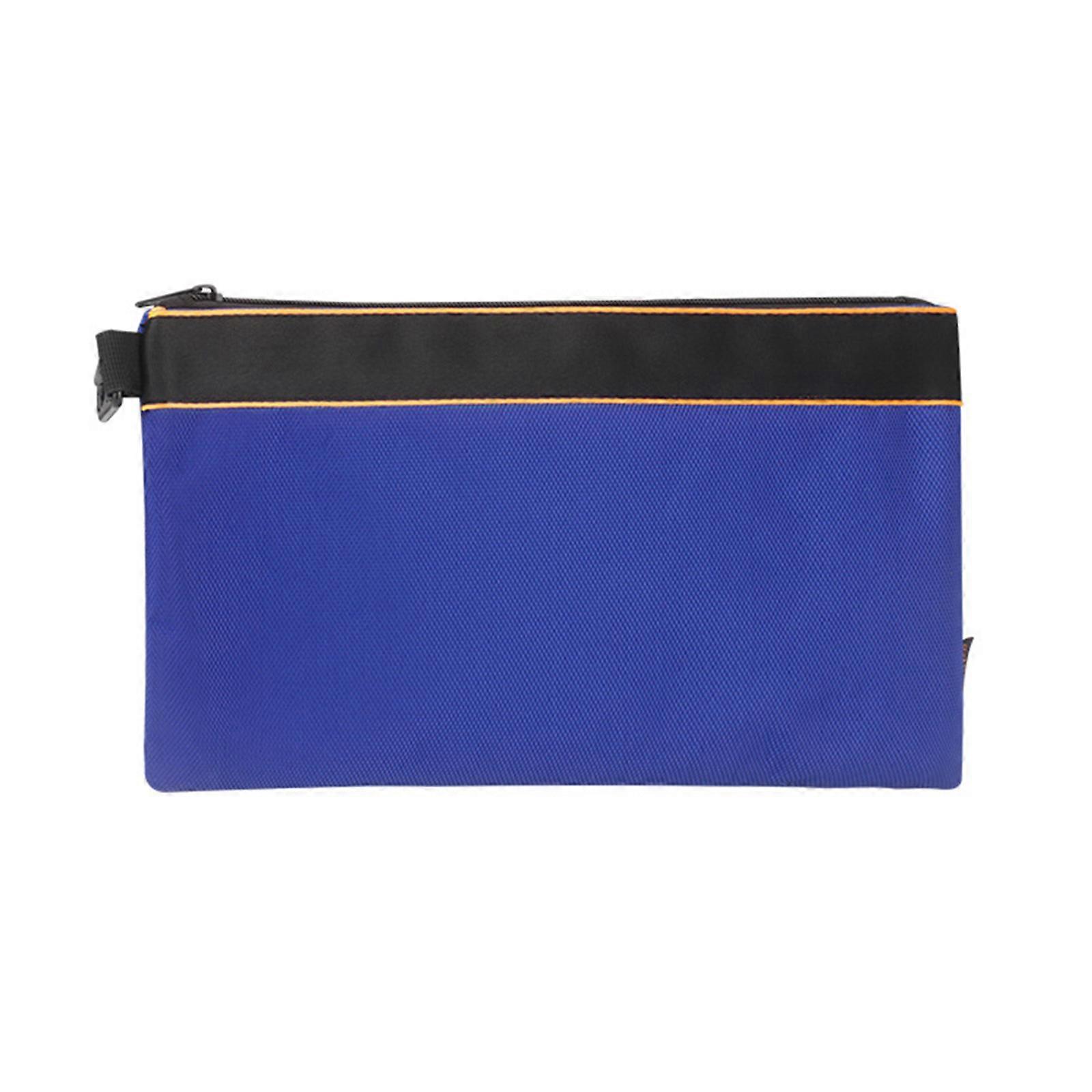 Tool Zipper Pouch Waterproof Electrician Tool bag Protable Small Hand-held Tool Holder Pocket Storage Bag for Hardware Blue