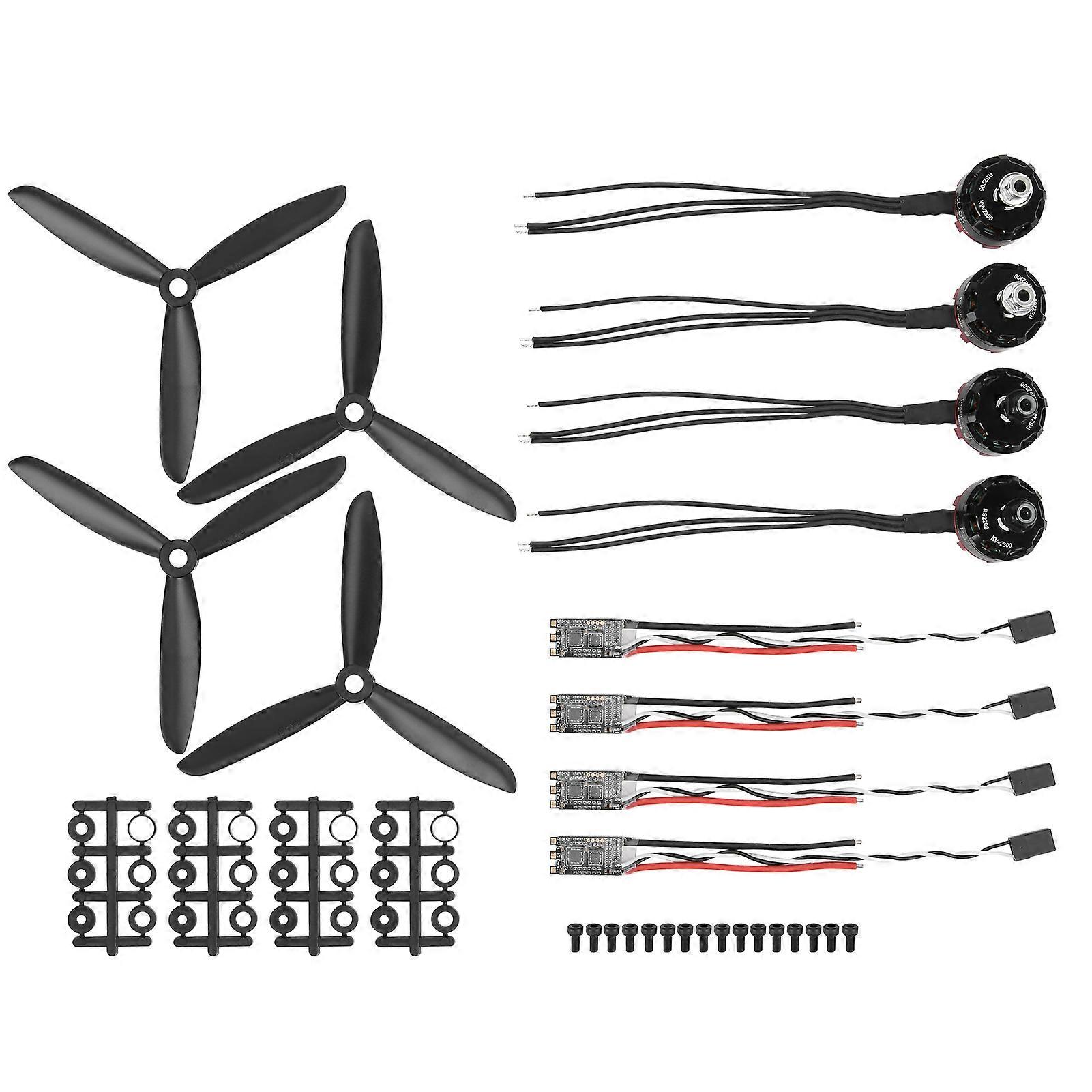 2205 2300 KV Aluminium Alloy CW+CCW Motor 20A Brushless ESC+Propeller Kit Set RC Accessory