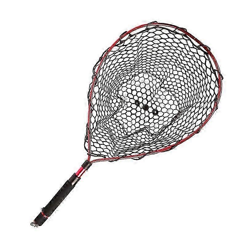 Fly Fishing Net Folding Dip Net Outdoor Fishing Non-Slip Aluminum Alloy Pole Handle Large Catching