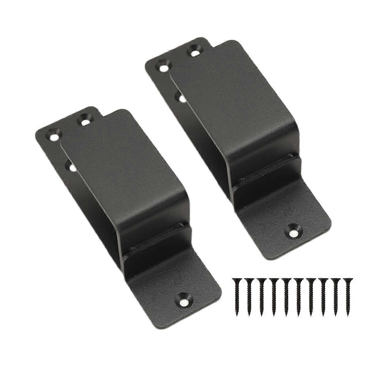 Door Brackets,2 Pack Drop Open Bar Holder for Home Security