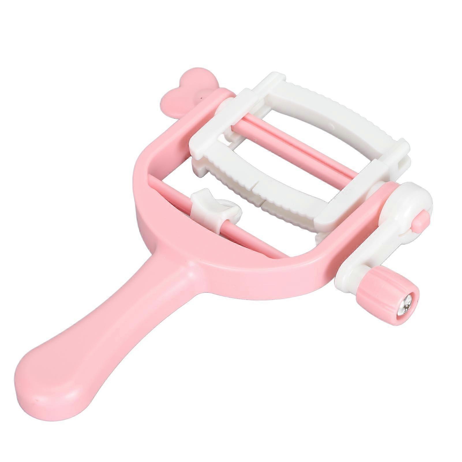 Tassel Maker Small Handheld Portable Time Saving Pom Pom Maker for DIY Wool Yarn Craft Pink