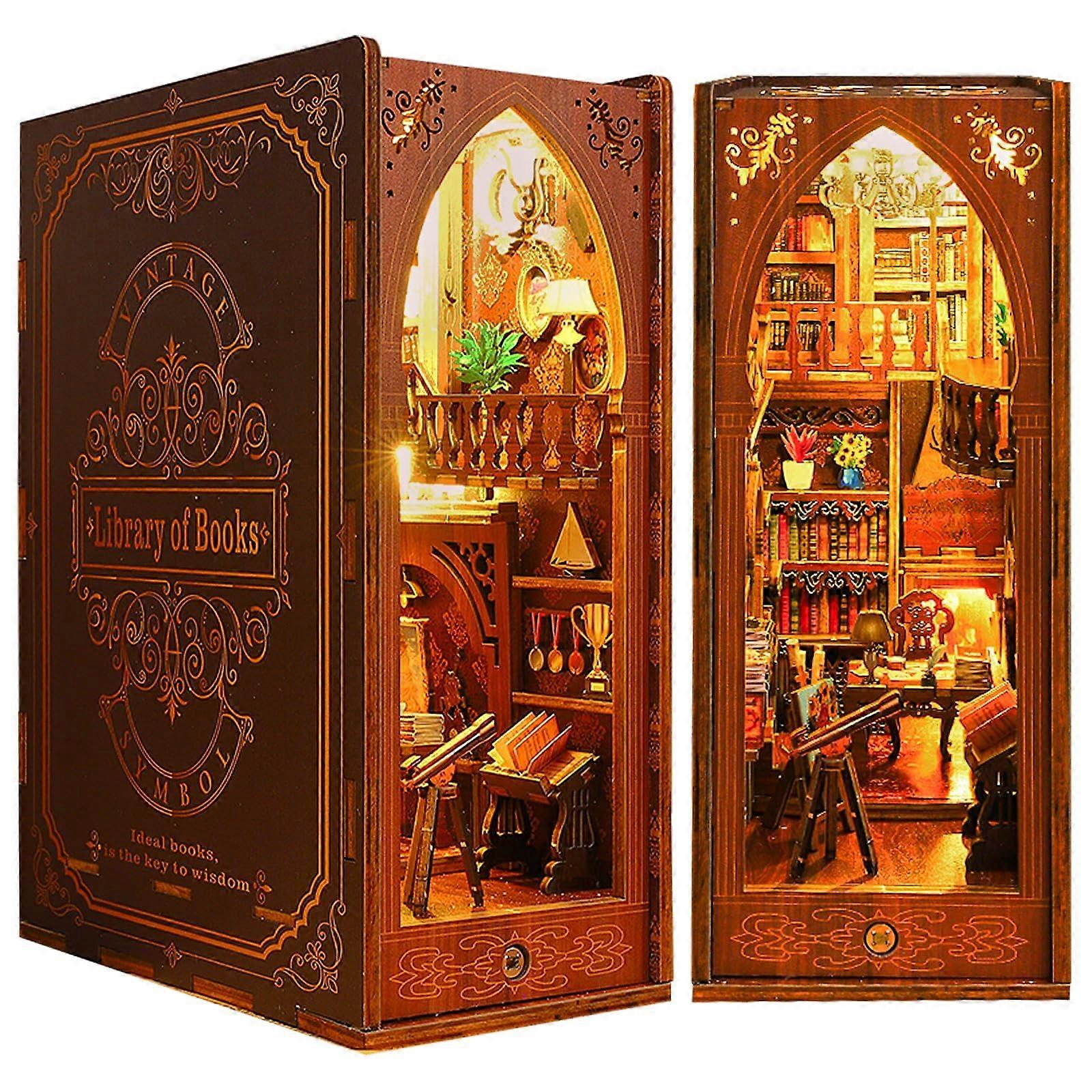 DIY Book Nook Kit Bookshelf Insert for Home Decoration
