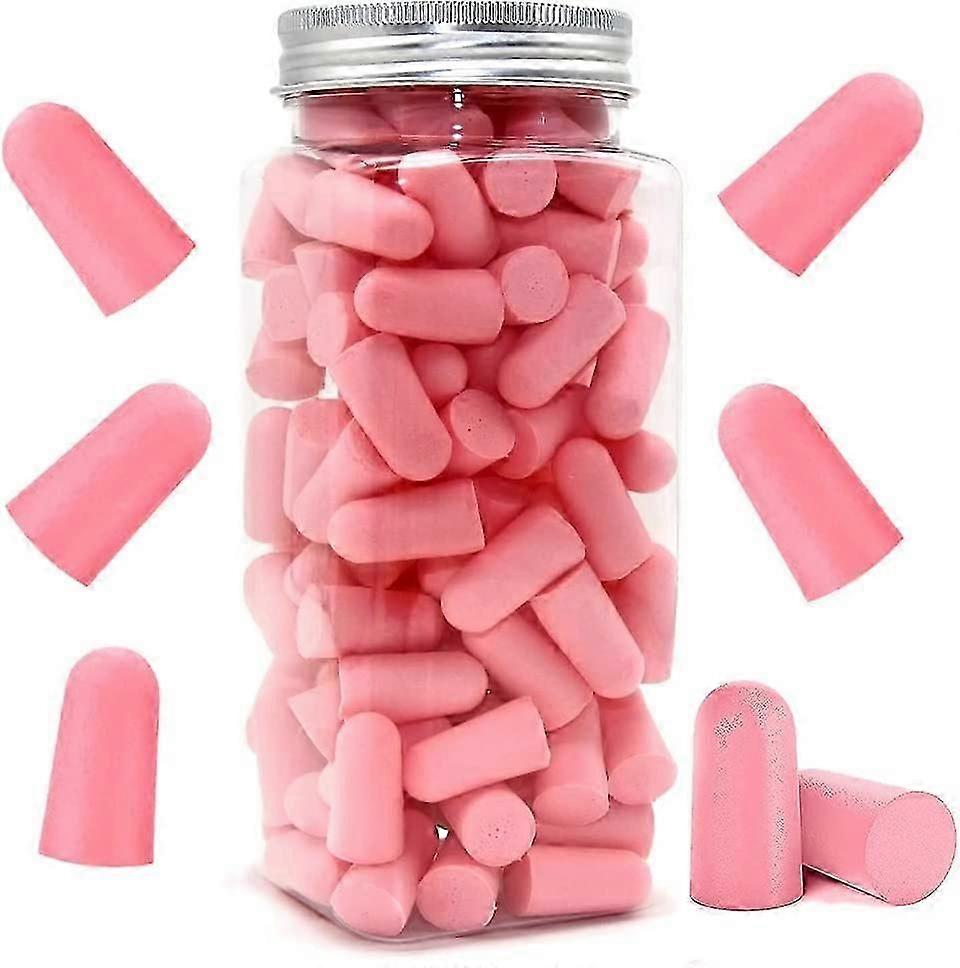 Soft Foam Earplugs, 38dB, Highest SNR, 60 Pairs Comfortable Reusable Earplugs (Pink)