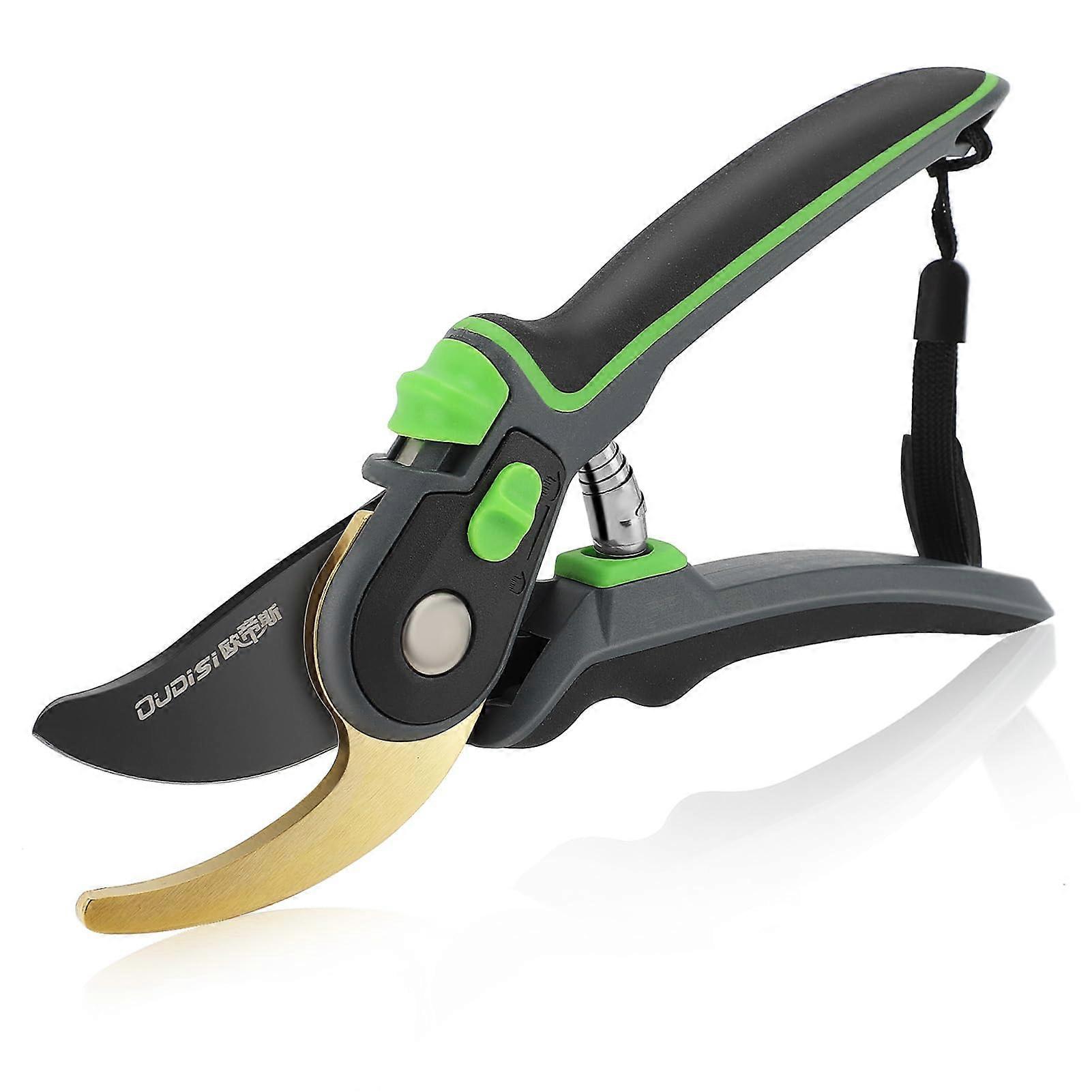 Gardening Scissors, Stainless Steel Pruning Shears Blades with Safety Lock and Spring