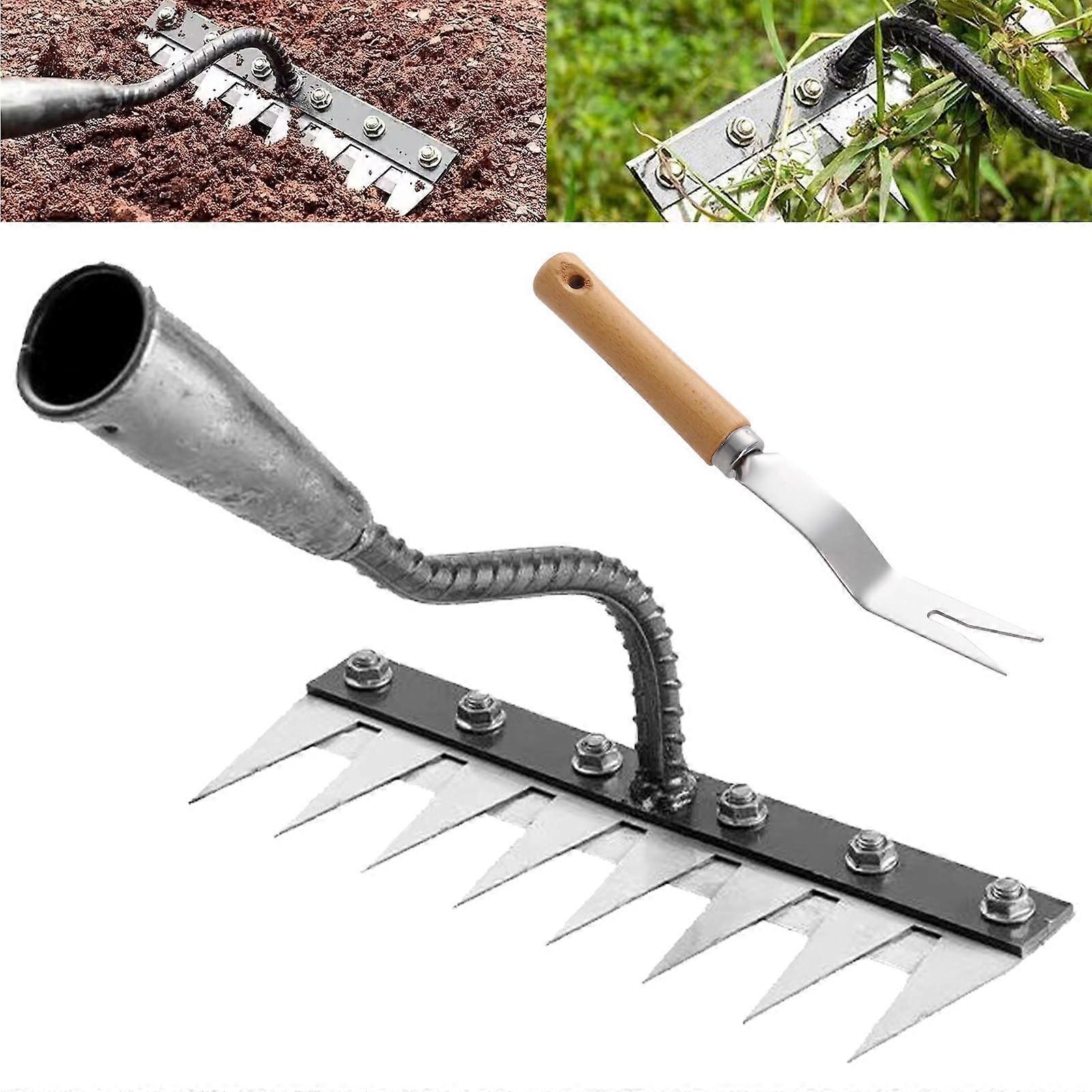 Upgraded Weed Puller Tool, Detachable Gardening Hand Weeder Tool, Long Handle Weeding Tool