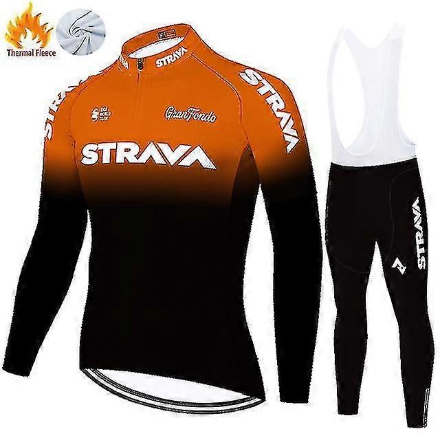 مجموعة جيرسي لركوب الدراجات مع وسادة جل ، صوف حراري ، ملابس دراجة طويلة الأكمام ، معدات ركوب الدراجات @BUGU