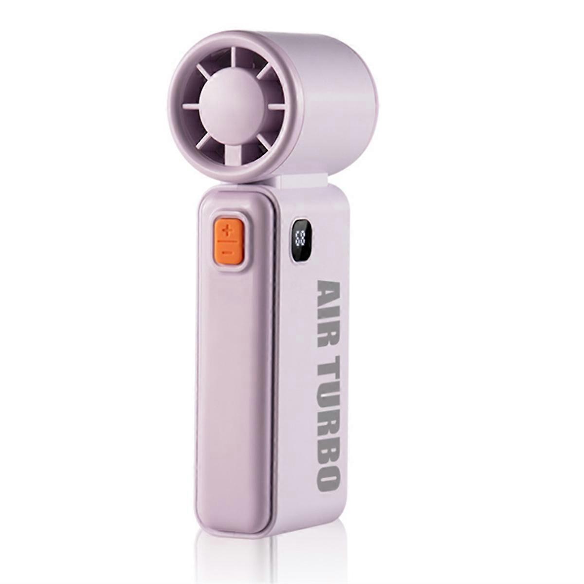 Mini Handheld Violent Fan Usb Charging Outdoor Battery Purple