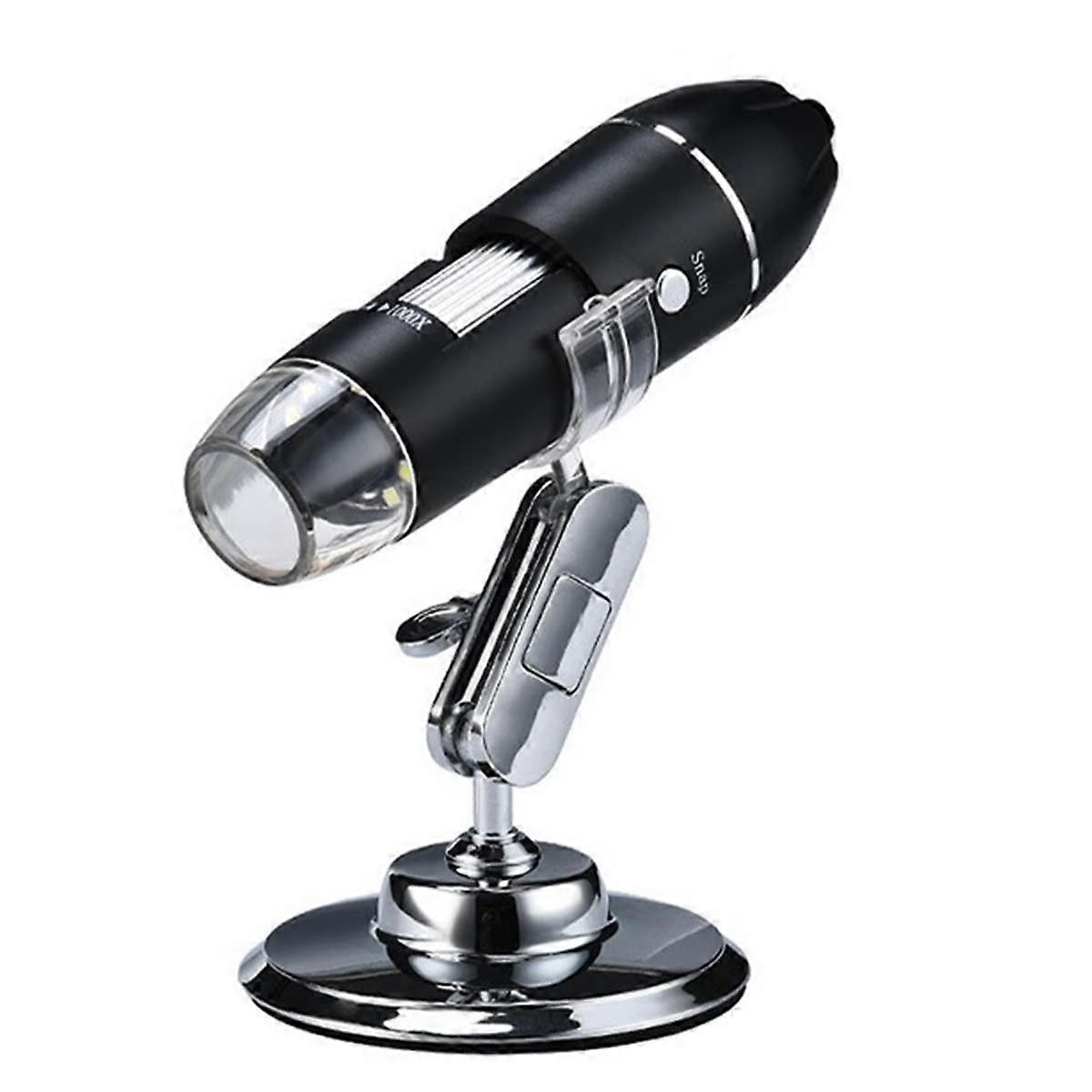 USB Digital Microscope Accessories Kit Handheld Portable 500X Magnification Mini Video Camera with 8 LED Lights and Microscope Slides Color A