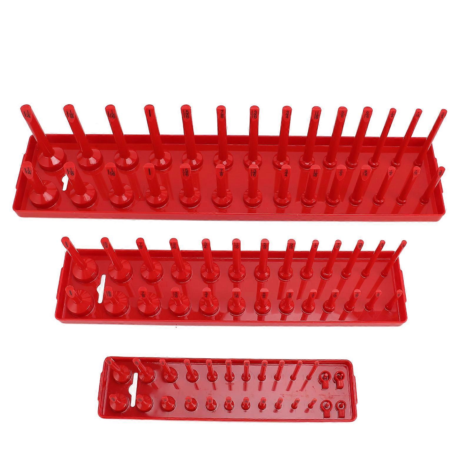3PCS Socket Organizer Plastic Multifunctional Socket Holder Storage Tray Set for Toolboxes Garages