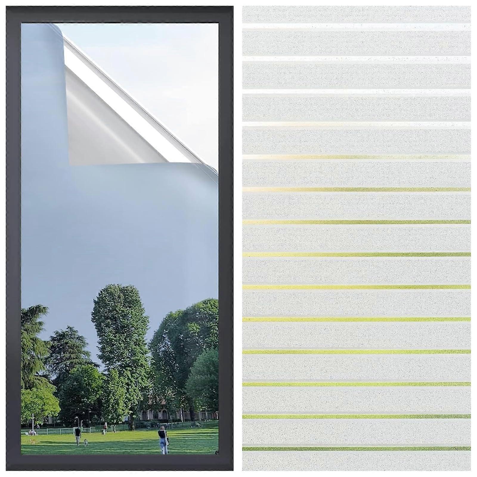 One Way Window Tint, Frosted Glass Window Film, 17.5 in X 6.5 Feet