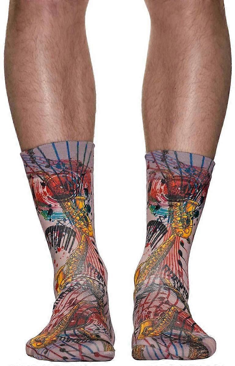 Wigglesteps Saxophone Socks - Red/Yellow