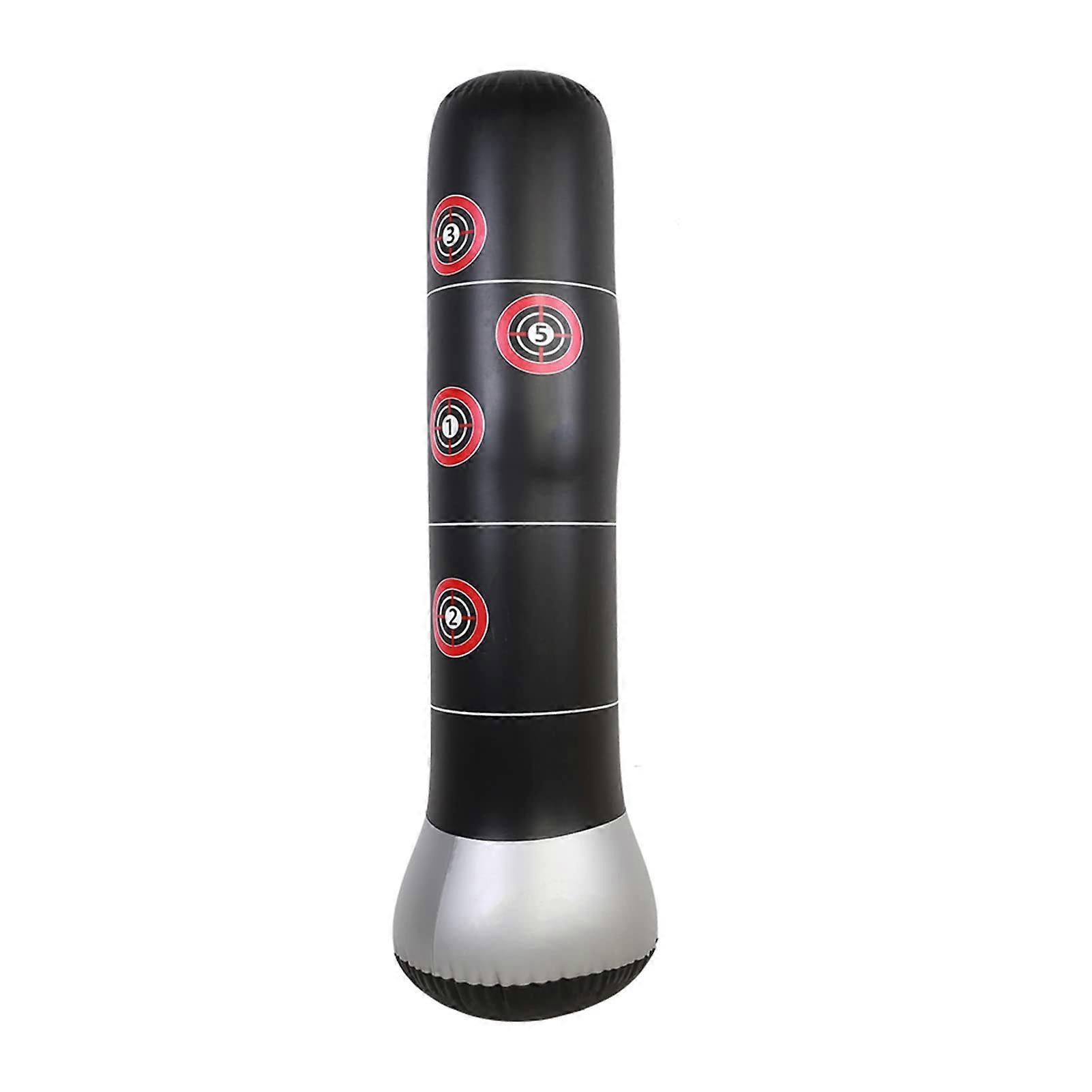 Robust PVC Inflatable Boxing Bag with Air Pump for Kick Training, Indoor/Outdoor Use, Durable Design and Easy Setup