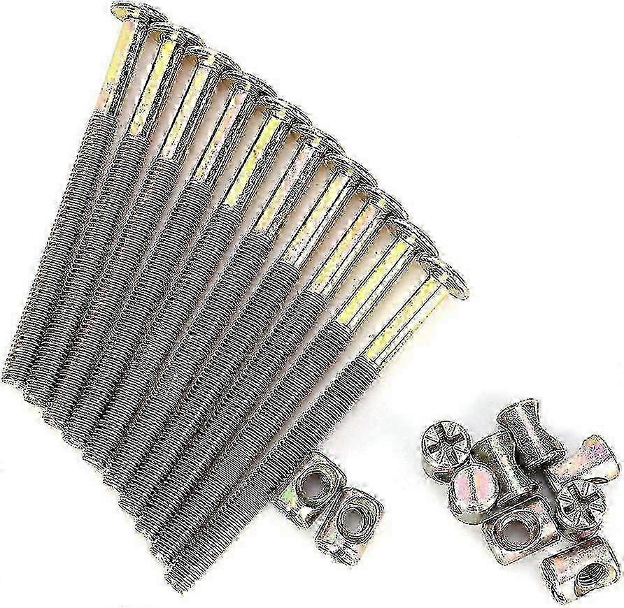 10 Pcs M6 Furniture Bolts with Barrel Nuts Dowel