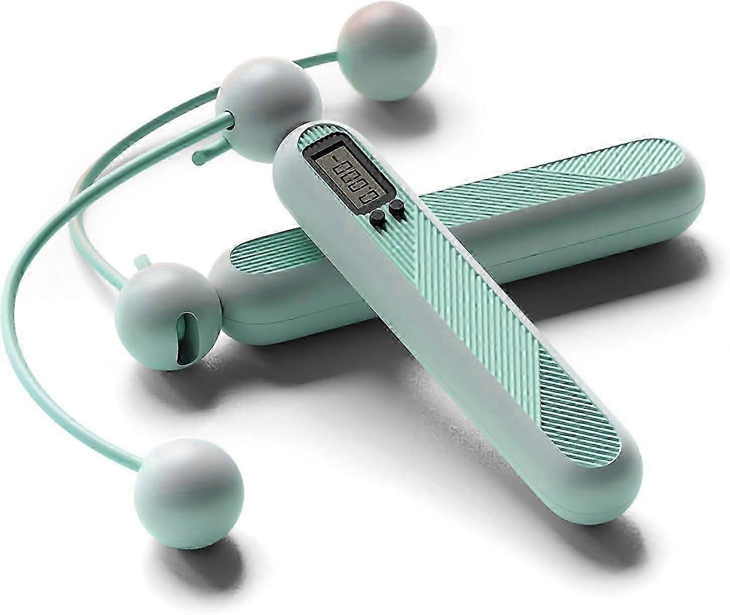 Skipping rope, ropeless skipping rope, skipping rope, weighted skipping rope, suitable for fitness training for men, women and childrenGlacier Blue
