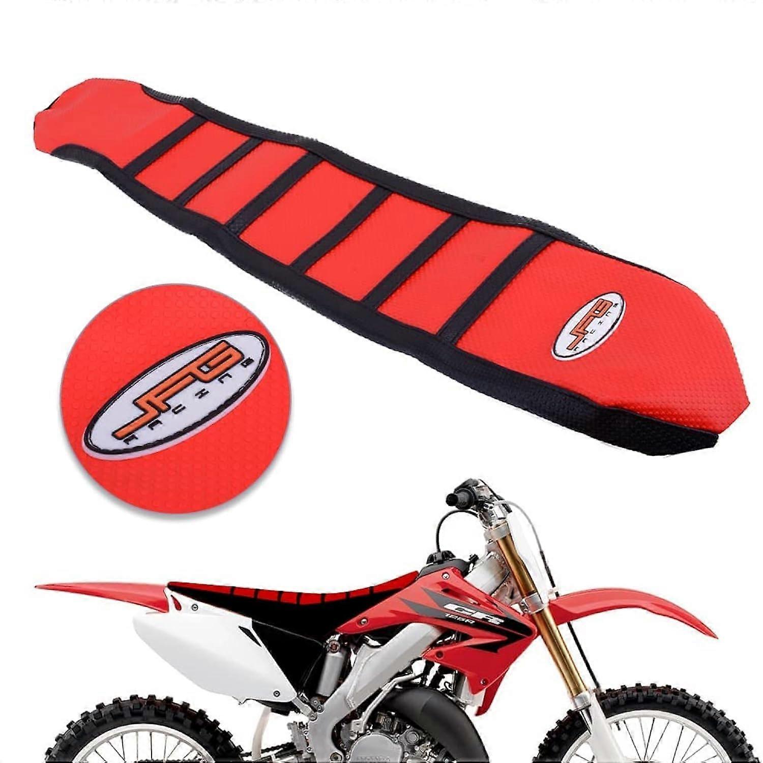 Motorcycle Seat Cover Gripper Soft Rubber Red for CRF250R 2004-2009, CRF450R 2003-2008, CRF250X, CRF450X All Years
