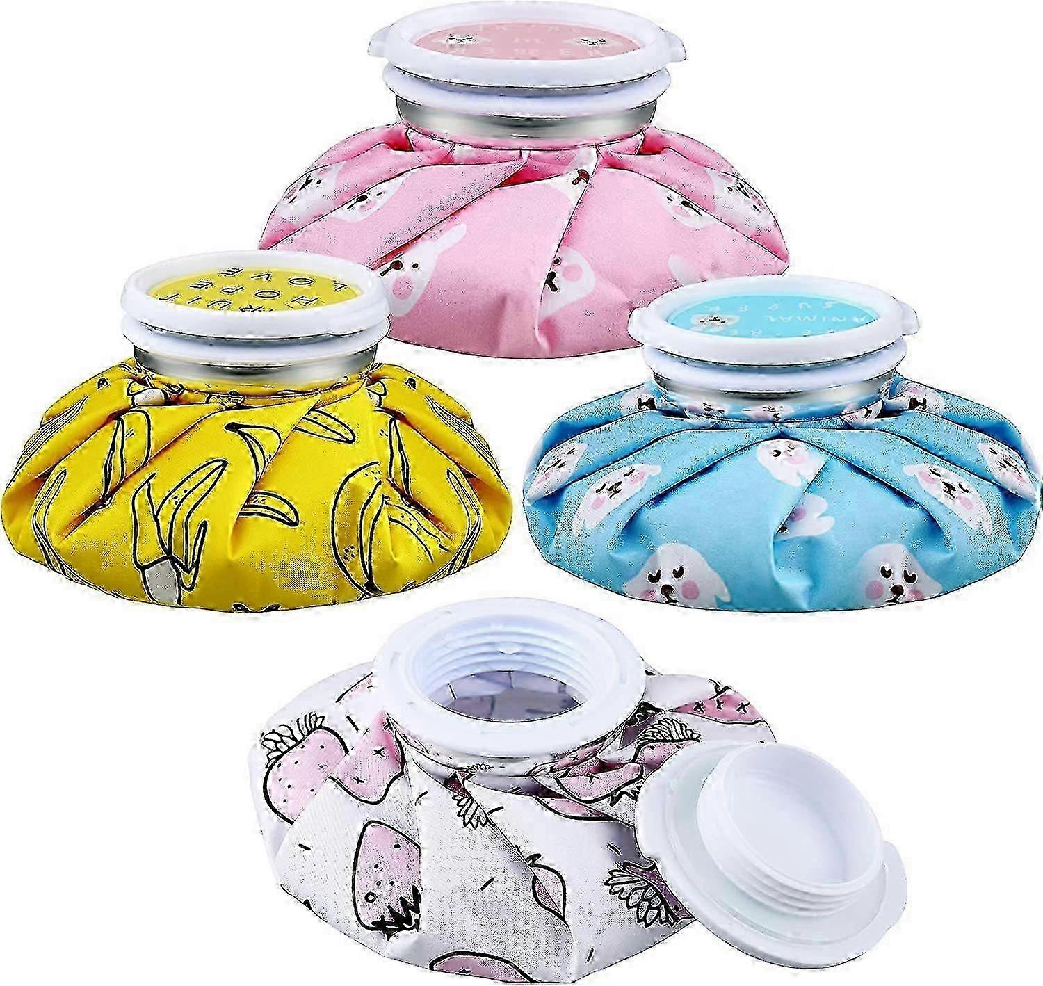 14.5cm x 14.5cm PVC Cooling Pads with 4 Reusable Ice Inserts for Pain Alleviation