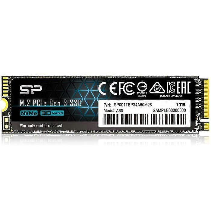 Internal SSD - Silicon Power - P34A60 1TB - NVMe PCIe Gen3x4 M.2 Read Write 2200 1600 MB/s