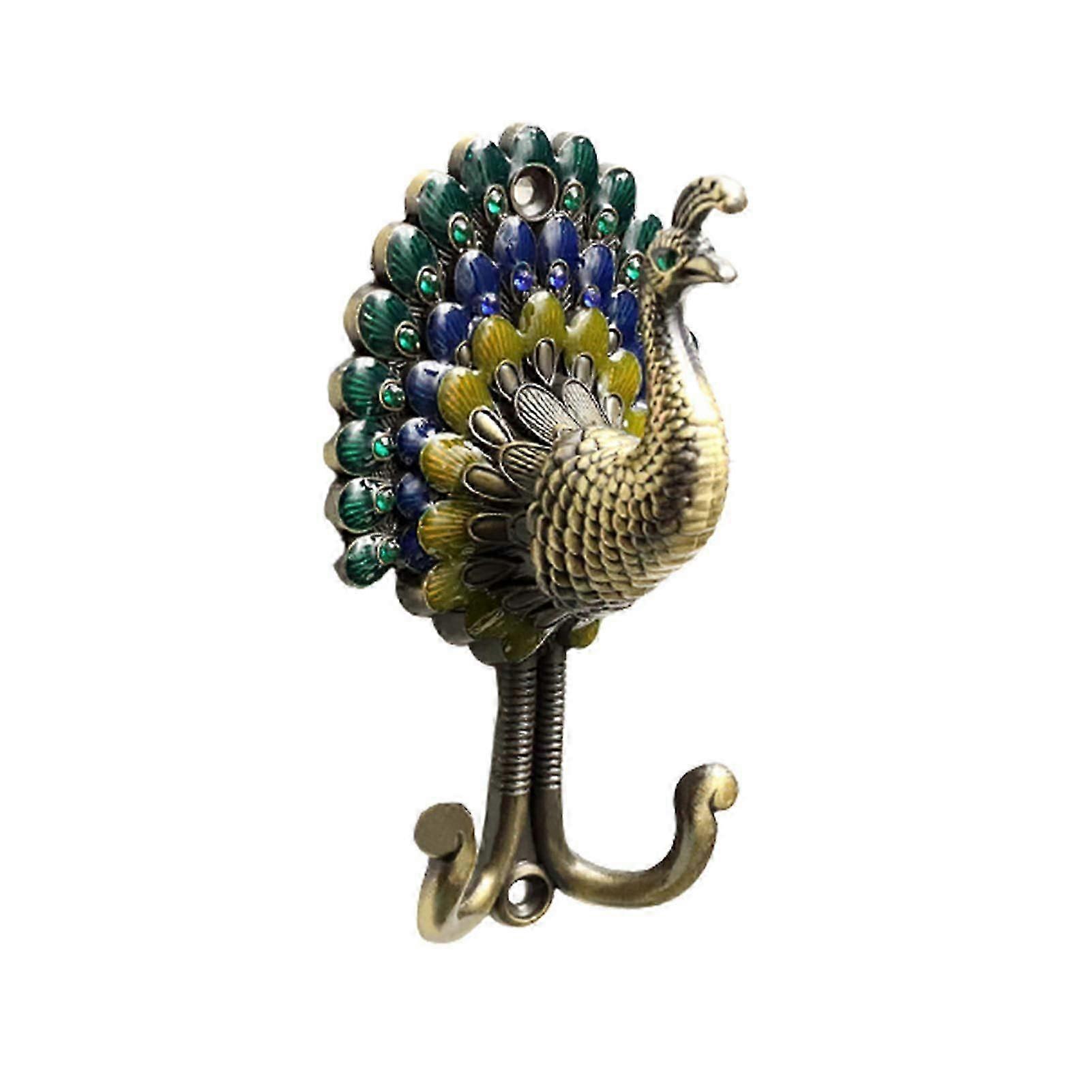 Vintage Peacock Antique Hat Hanging Wall Hooks