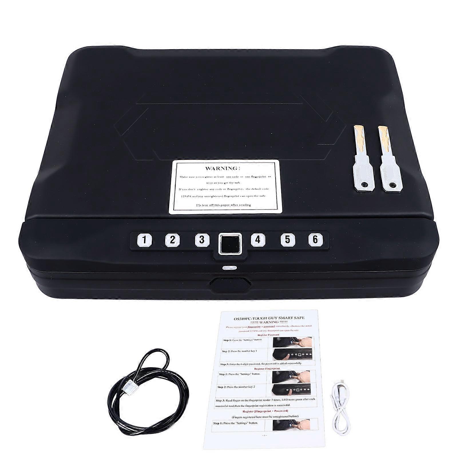 Smart Fingerprint Safe Box: Secure Portable Jewelry and Valuables Storage with Password Protection