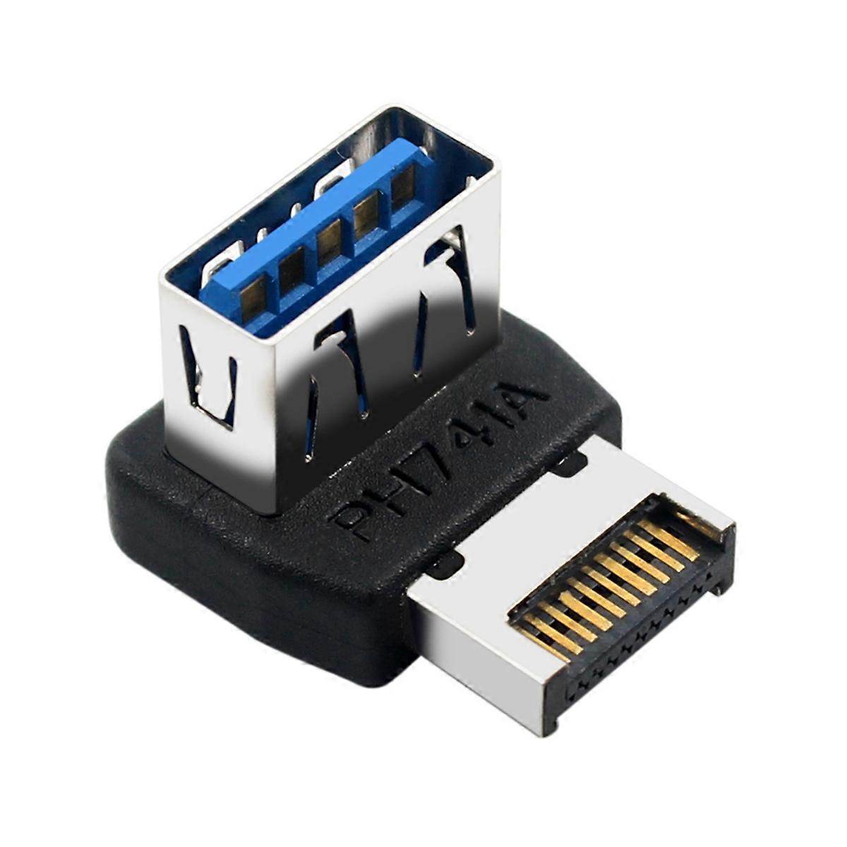 USB C Header Adapter TYPE-E to USB 3.1 90 Degree Steering Converter for Computer Motherboard Interna