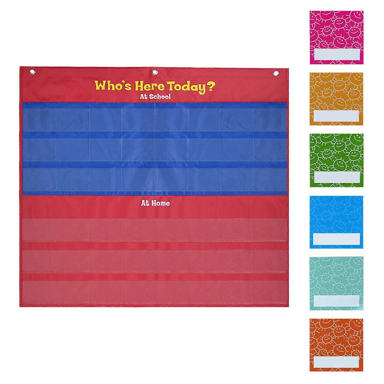 Classroom Attendance Chart Helping Hands Pocket Chart, Classroom Management Pocket Chart for Classroom Preschool