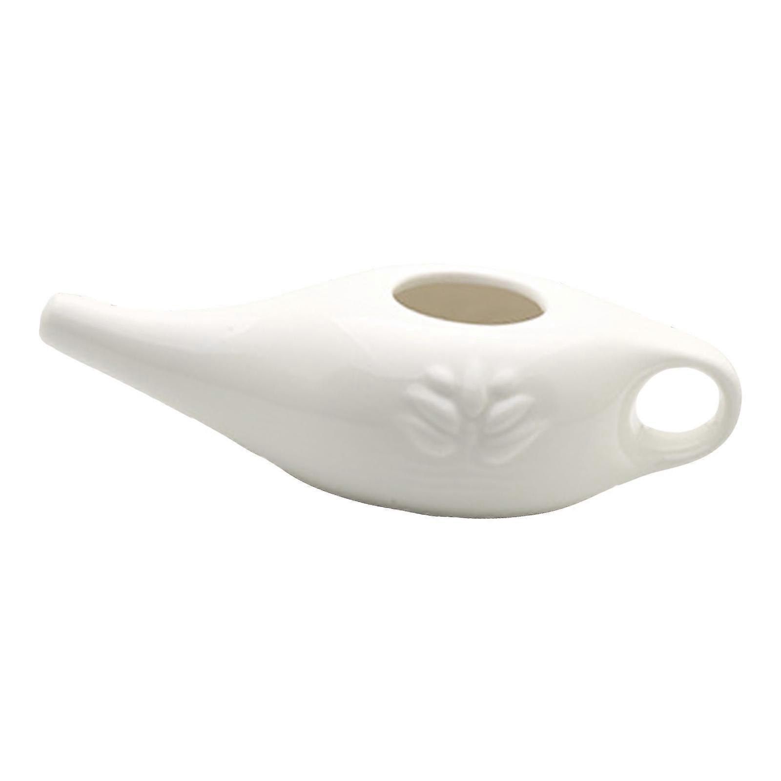 250ml Ceramic Neti Pot Portable Nose Cleaning Pot Spout Pot for Nasal Cleansing
