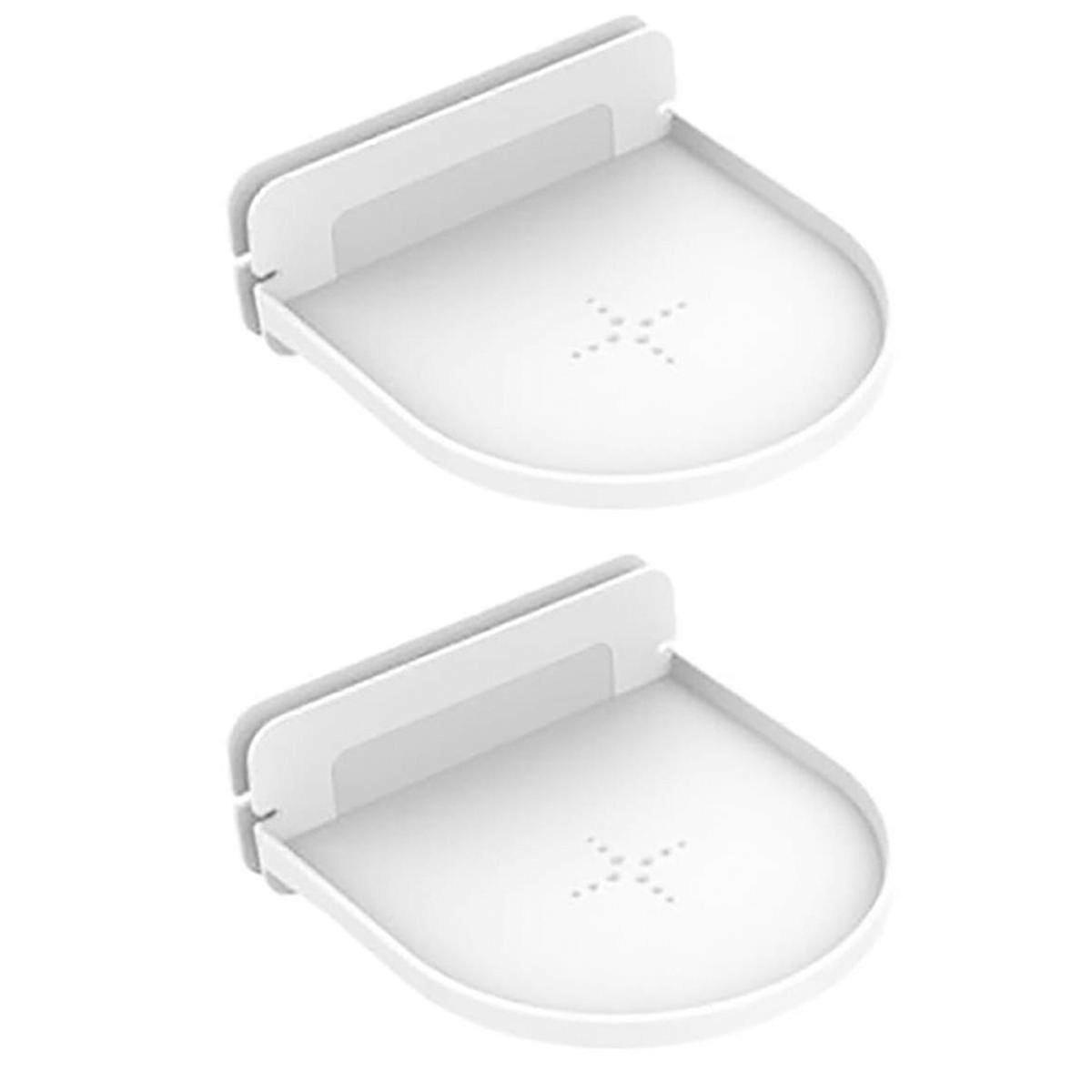 2-Pack Universal ABS Wall Mount with Built-in Cable Organizer for WiFi Router & Google Home Mini