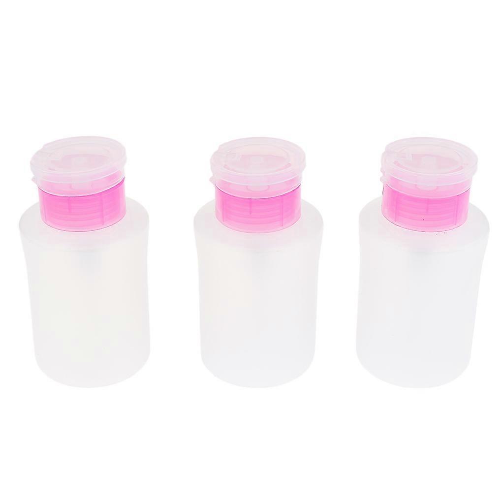 3pcs 180ml Empty Pump Bottles For Nail Remover,,Makeup Remover